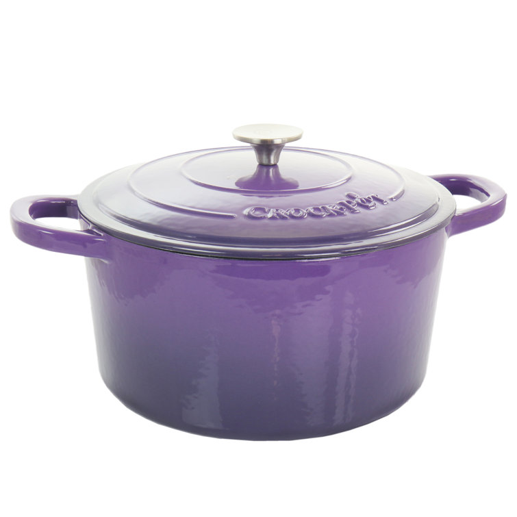 CrockPot NonStick Enameled Cast Iron Round Dutch Oven & Reviews Wayfair